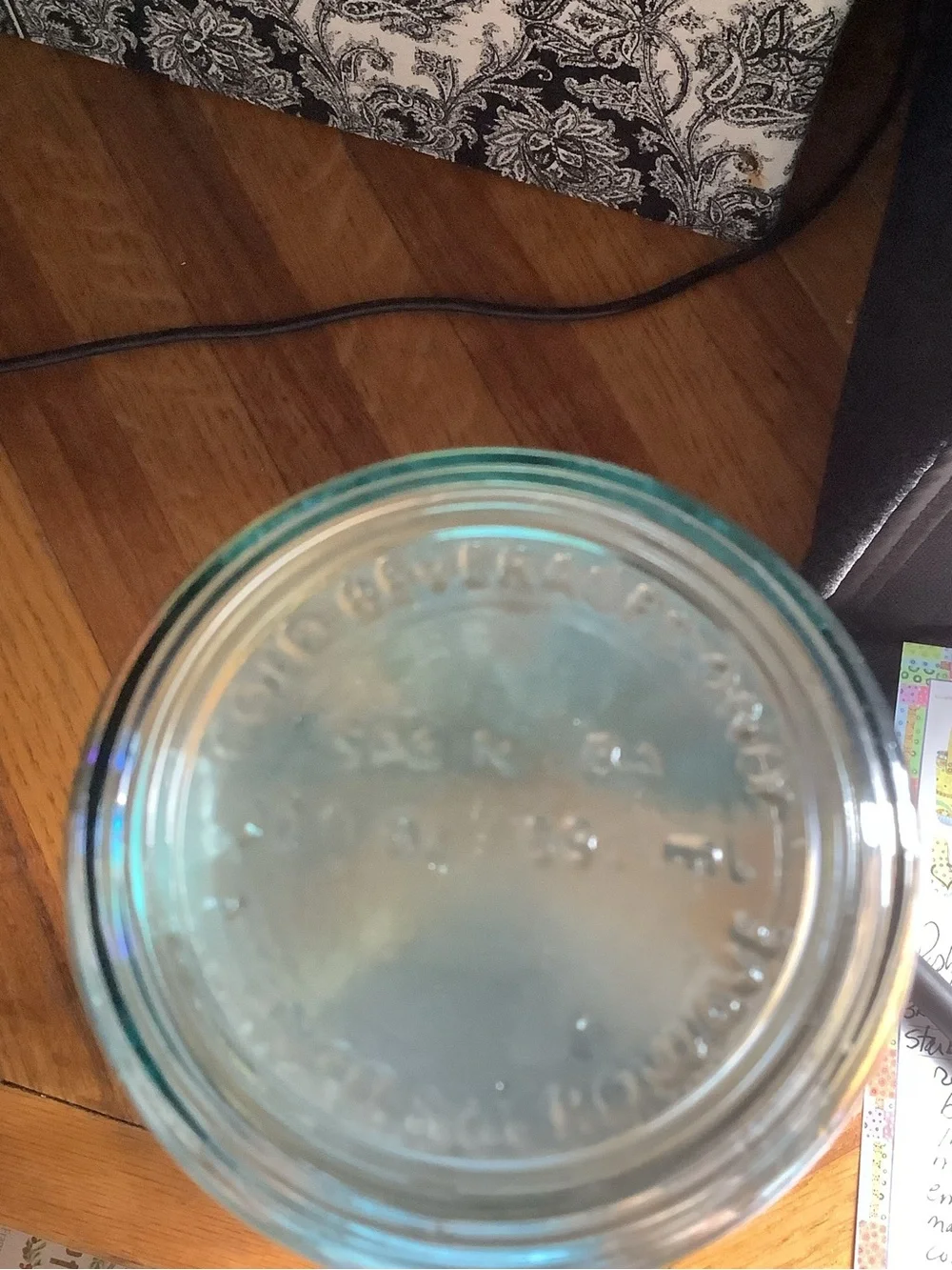 Starbucks Iridescent Glass Water Bottle with Embossed Siren Logo & Stainless Cap